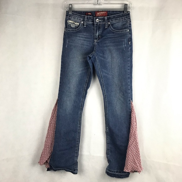ARIZONA JEANS Bootcut Flare Jeans Youth Size 14 Country Festival Western Cowgirl - Picture 1 of 9